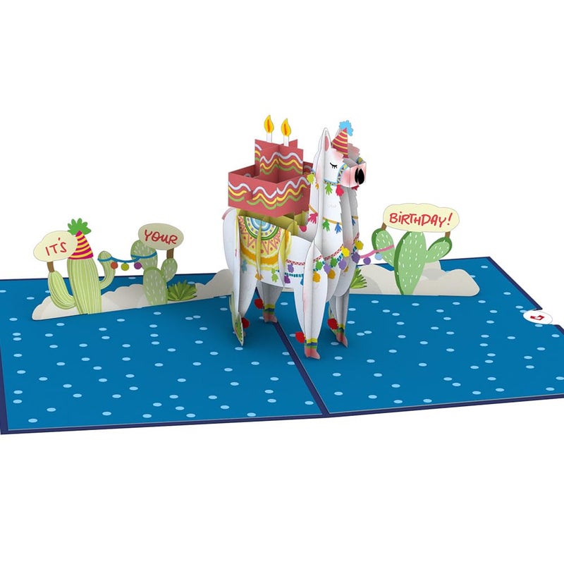 Lovepop Birthday Pop-Up Card for Her, Him, Men, Women - 3D Animal Greeting Cards - Sound The A-Llama - 5" x 7" - Blank Notecard & Envelope Included - Image 4